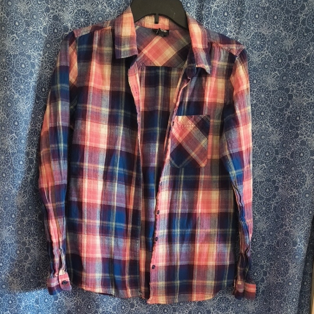 Rue21 Multicolor Plaid Casual Shirt